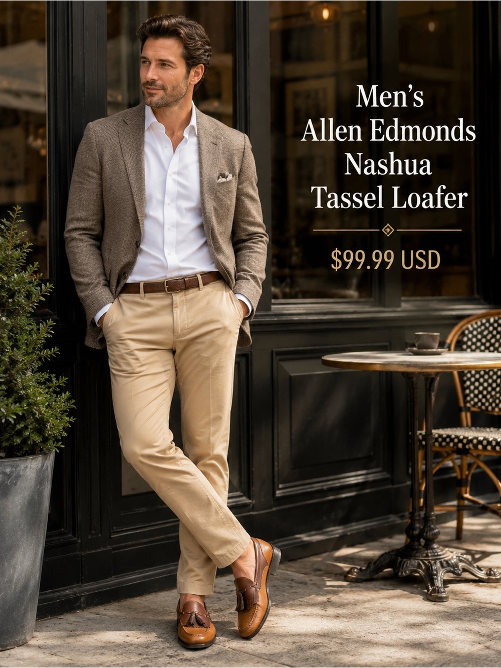 Leather tassel loafer, Allen
Edmonds Nashua